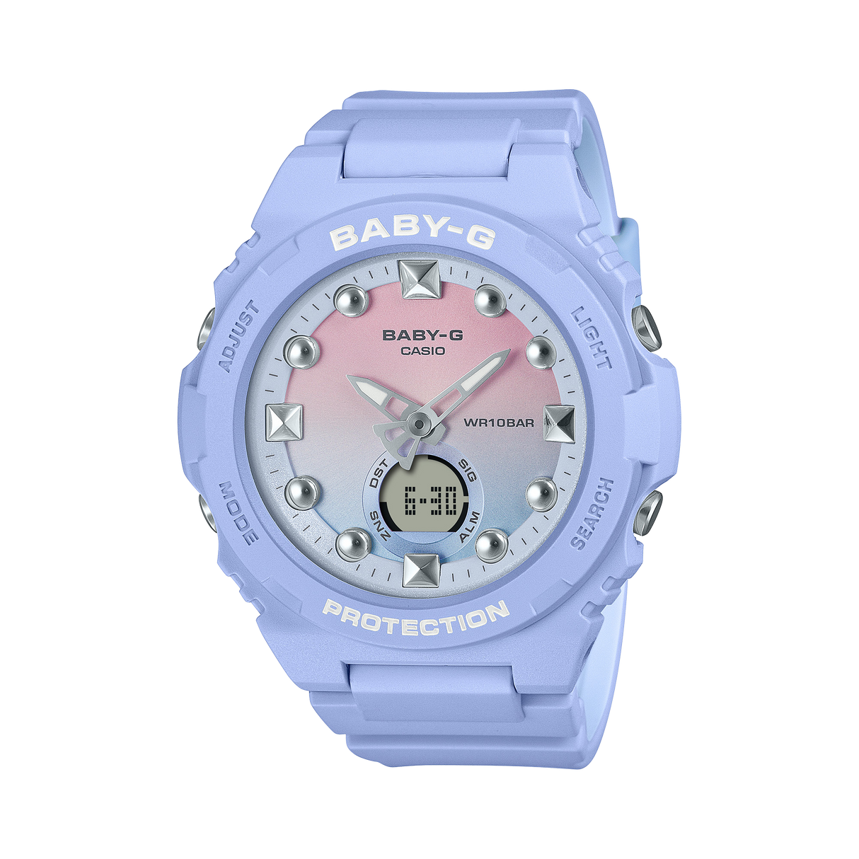 BGA-320-2A1 Baby-G reloj para señorita pulsera de caucho doble hora