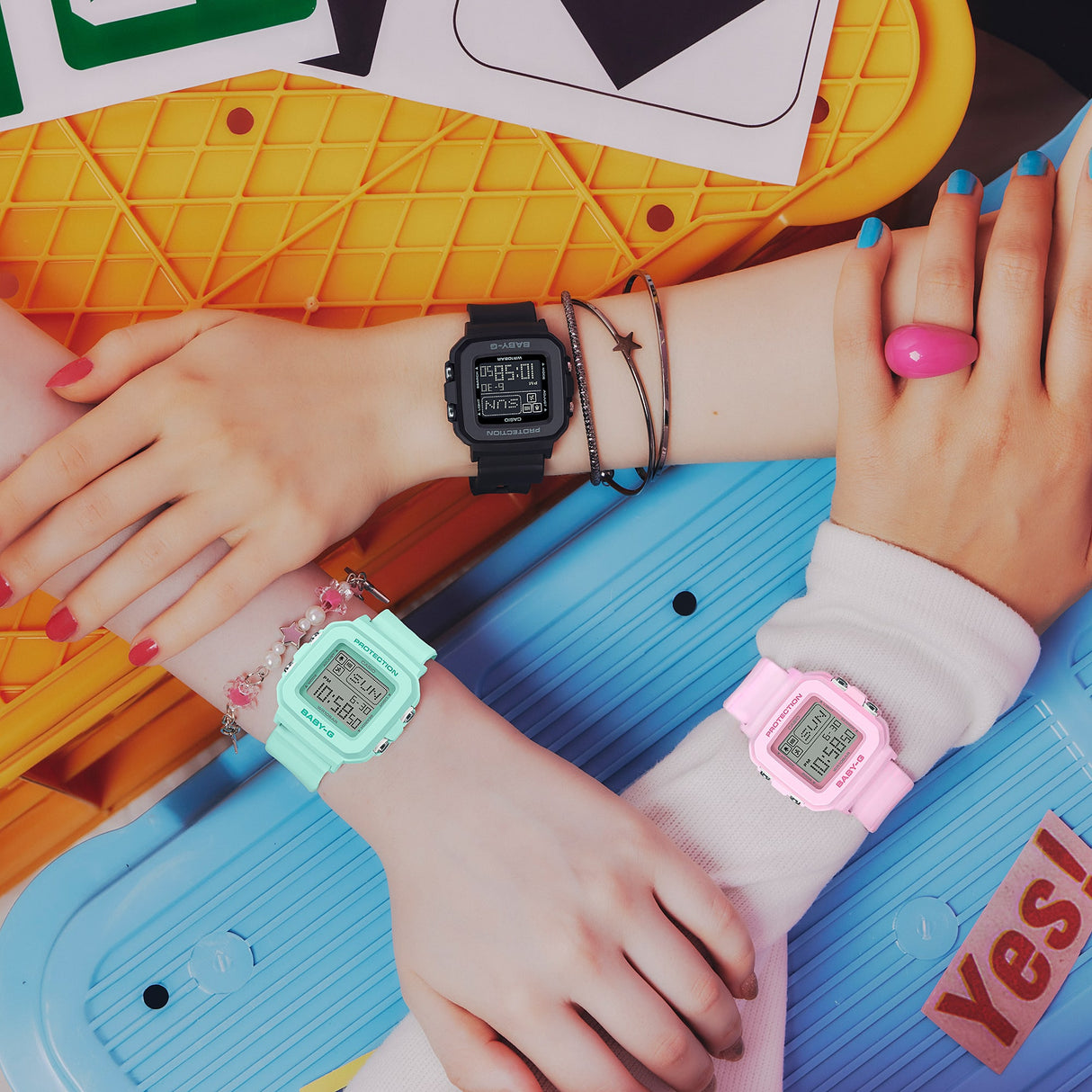 BGD-10-1 Baby-G dama pulsera de resina digital