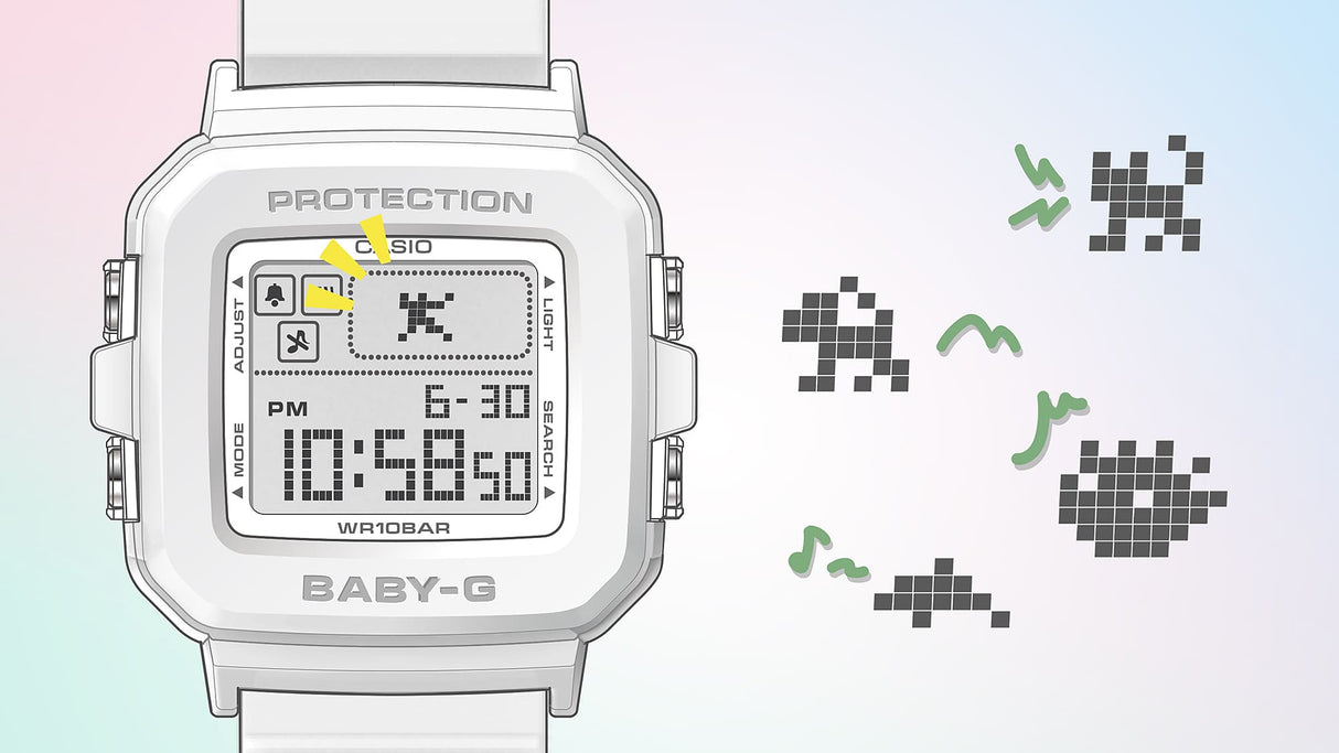 BGD-10L-7 Baby-G dama pulsera de resina digital