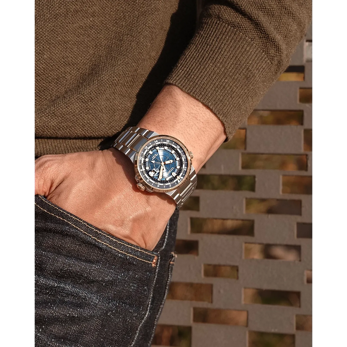 BJ7144-52L Citizen Endeavor Eco-drive reloj de hombre correa de acero inoxidable