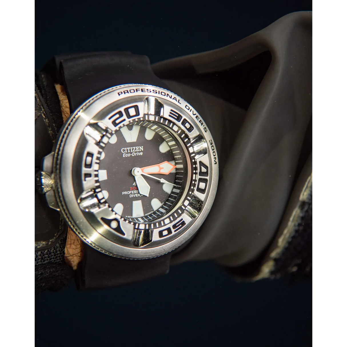 BJ8050-08E Citizen Promaster Dive Ecozilla para caballero pulsera de caucho Eco-drive