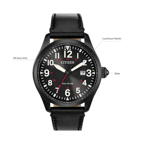 BM6835-15E Citizen Garrison Eco-drive de hombre pulsera de cuero