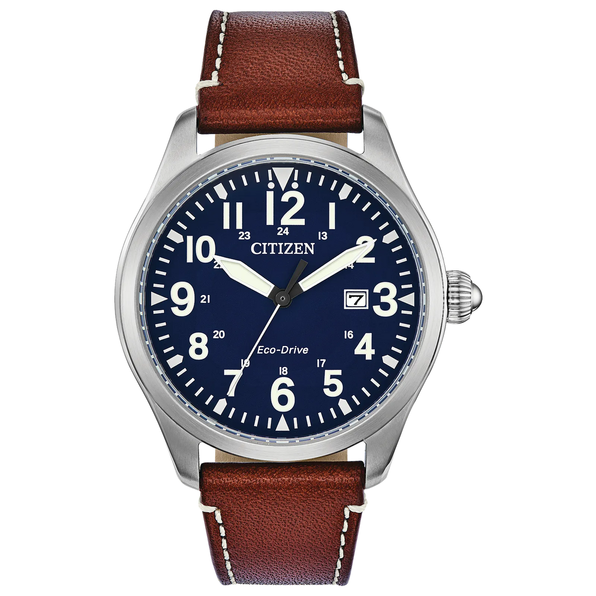 BM6838-17L Citizen Garrison Eco-drive de caballero pulsera de cuero