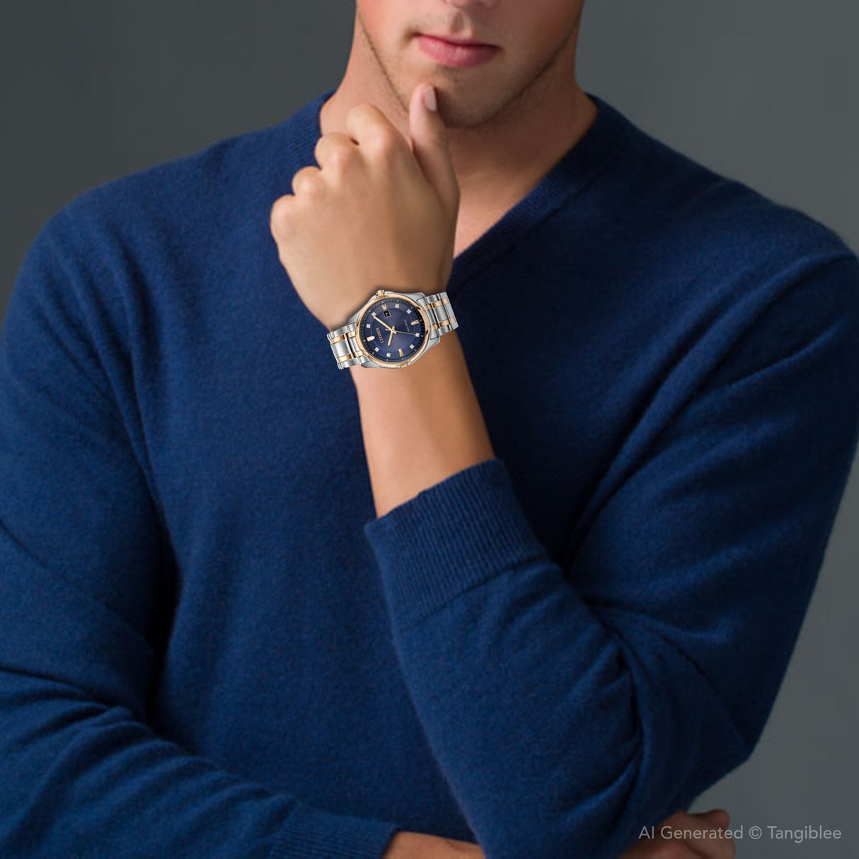 BM7506-54L Citizen Dress Classic Diamond Accent Eco-drive de hombre pulsera de metal