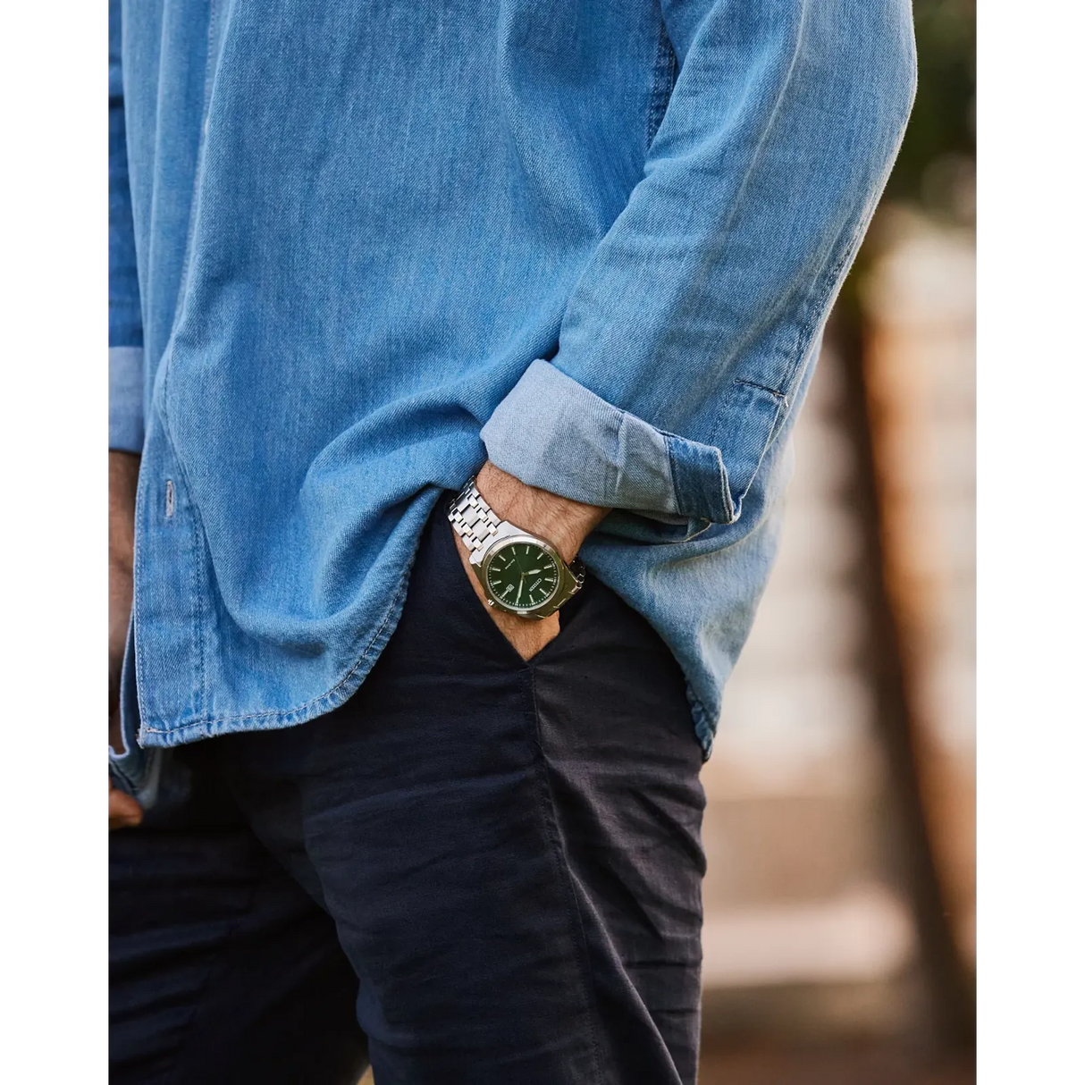 BM7530-50X Reloj Citizen Peyten Eco-drive unisex pulsera de acero inoxidable