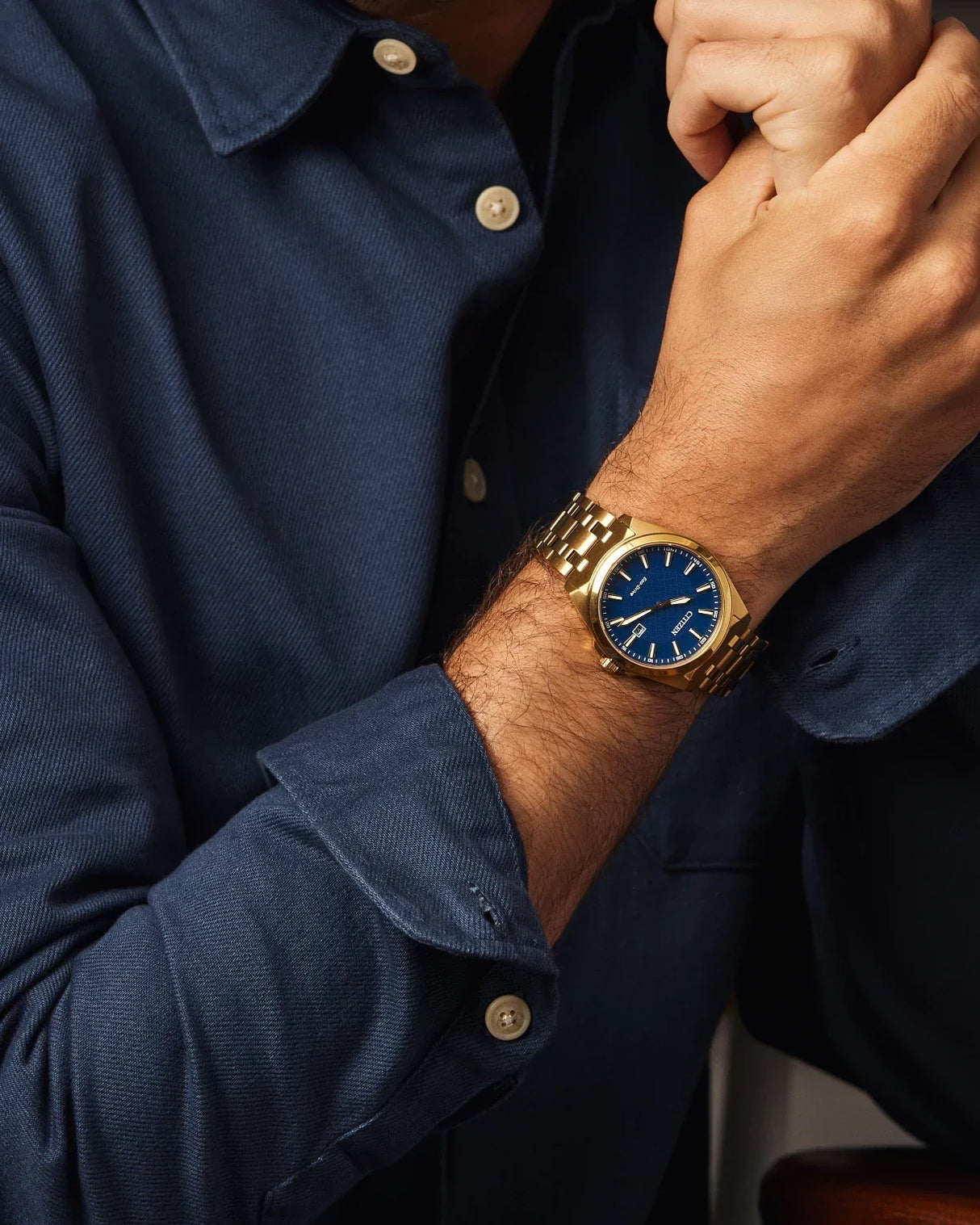 BM7532-54L Reloj Citizen Peyten de hombre pulsera de metal 41 mm Eco-drive