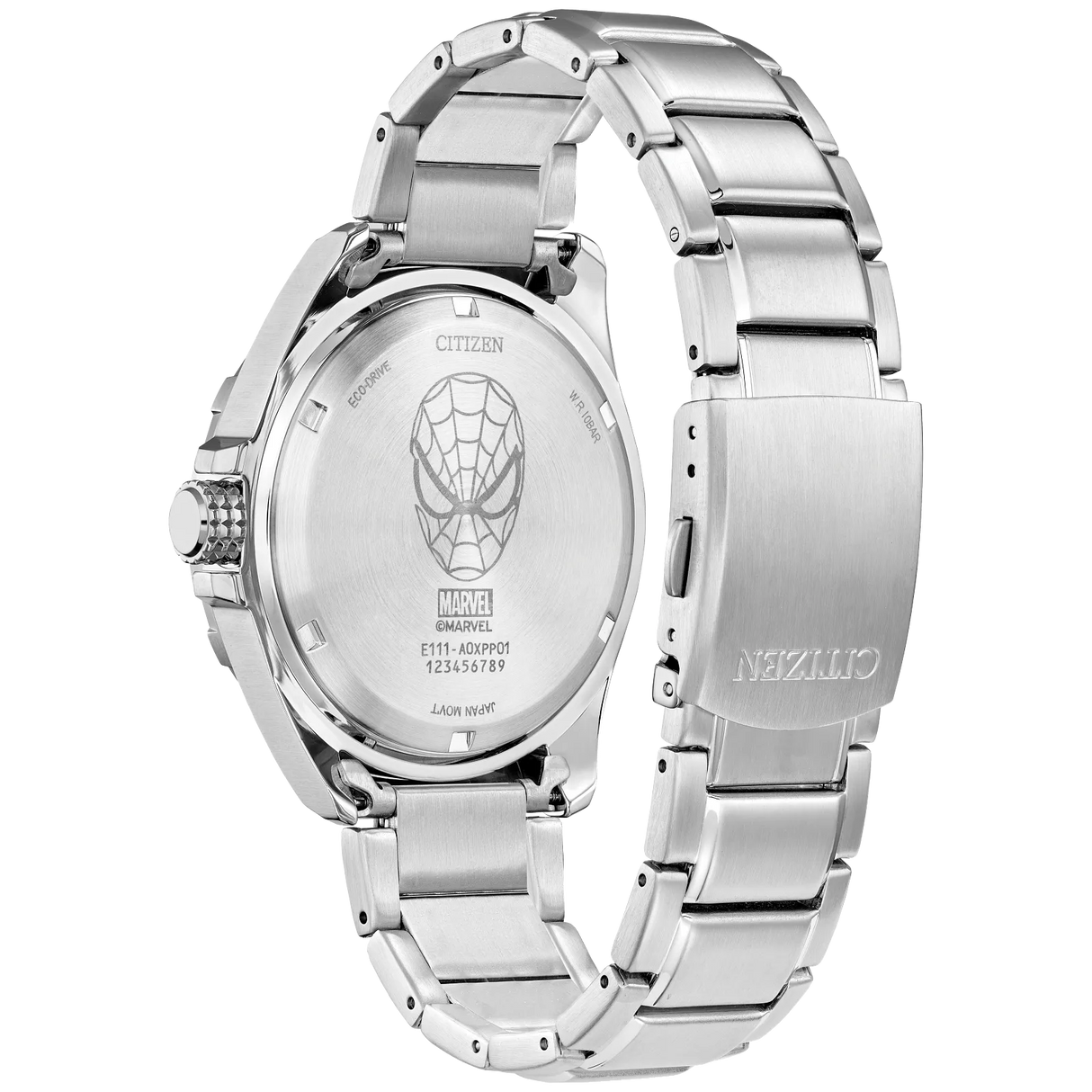 BM7610-52W Reloj Citizen Spider-Man Eco-drive de hombre pulsera de metal 44 mm