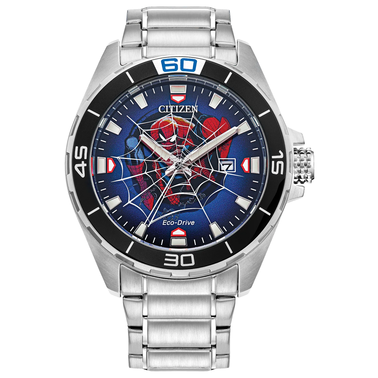 BM7610-52W Reloj Citizen Spider-Man Eco-drive de hombre pulsera de metal 44 mm