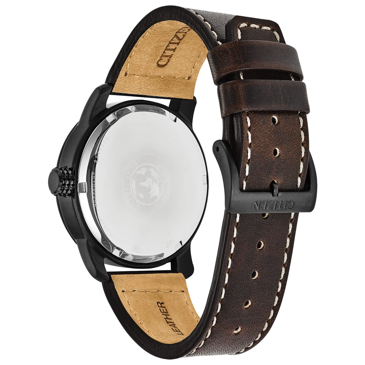 BM8478-01L Citizen Garrison Eco-drive de caballero pulsera de cuero