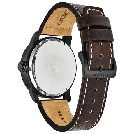 BM8478-01L Citizen Garrison Eco-drive de caballero pulsera de cuero
