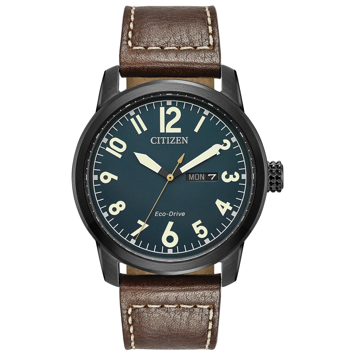 BM8478-01L Citizen Garrison Eco-drive de caballero pulsera de cuero