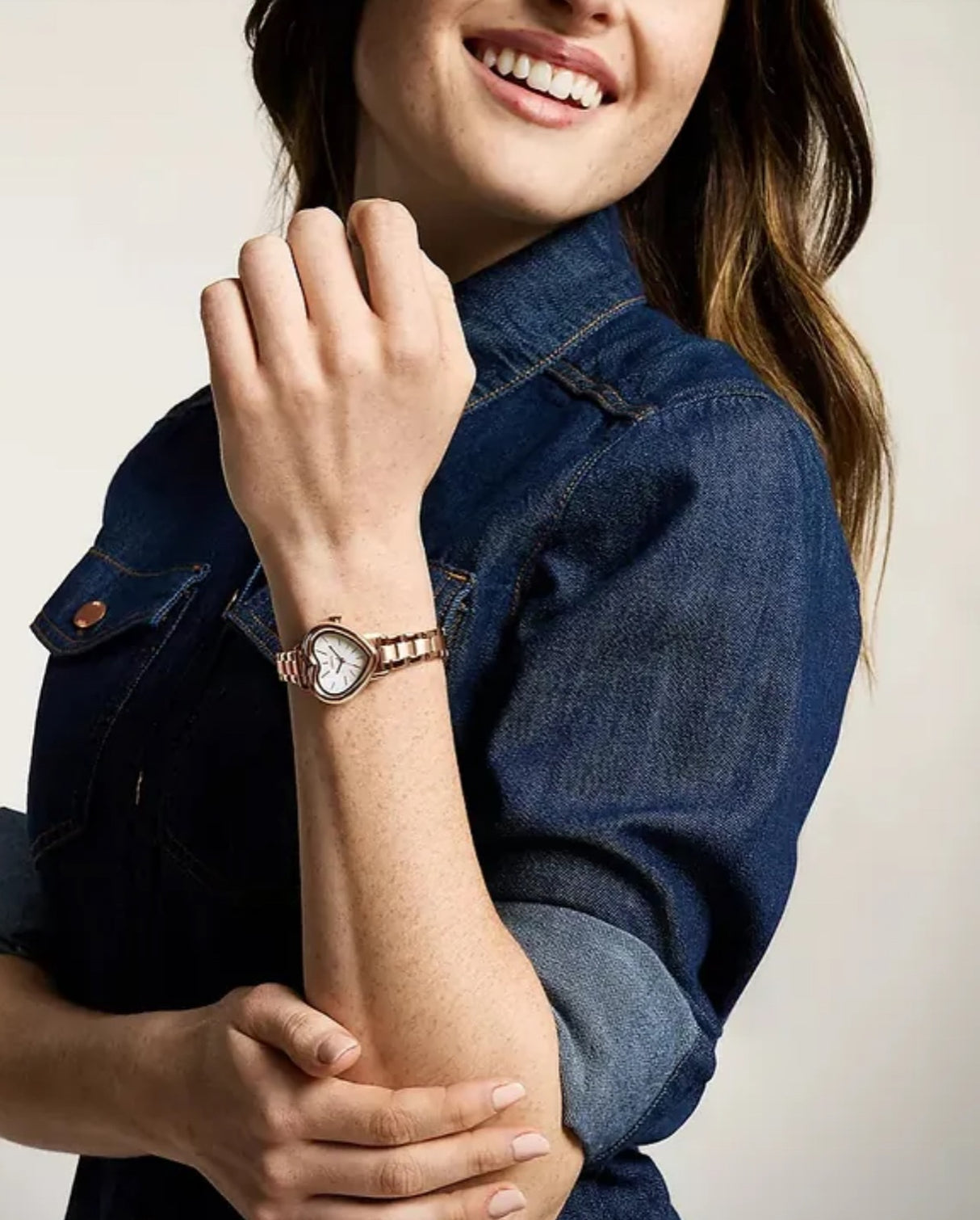 BQW8011 Fossil Karli Heart de dama pulsera de acero inoxidable