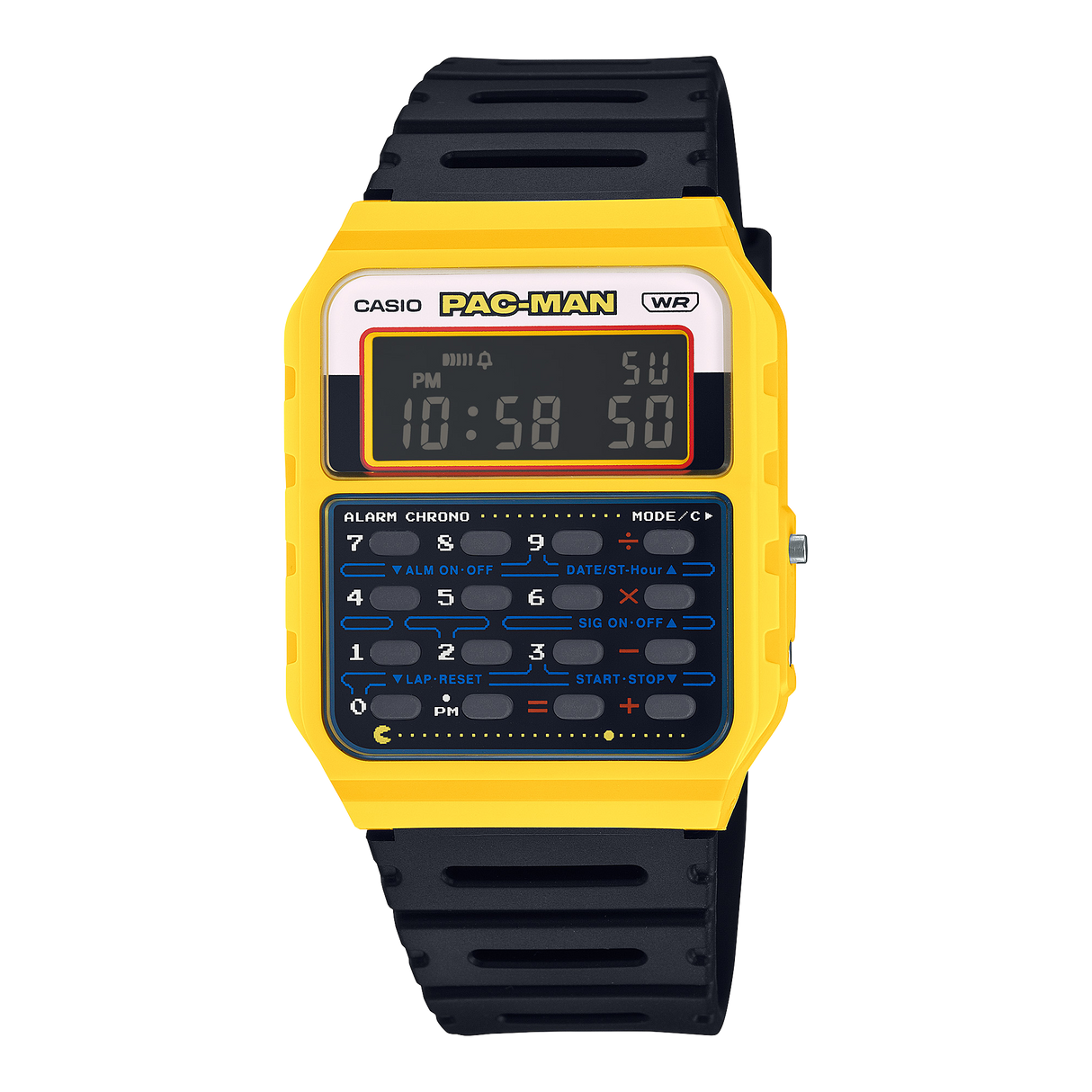 CA-53WPC-1B Casio reloj unisex pulsera de caucho Pac-Man