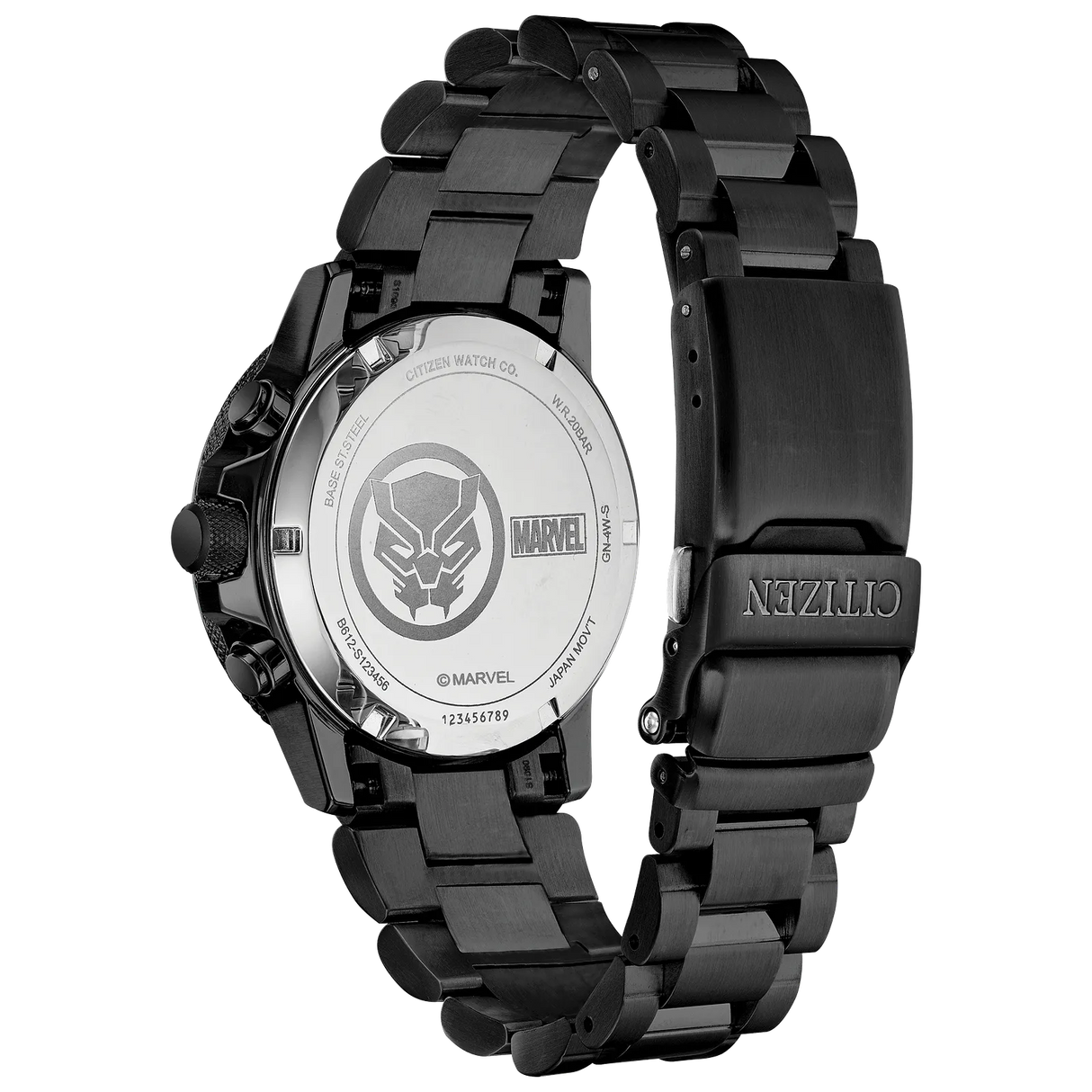 CA0297-52W Citizen Black Panther Marvel Eco-drive de hombre pulsera de metal