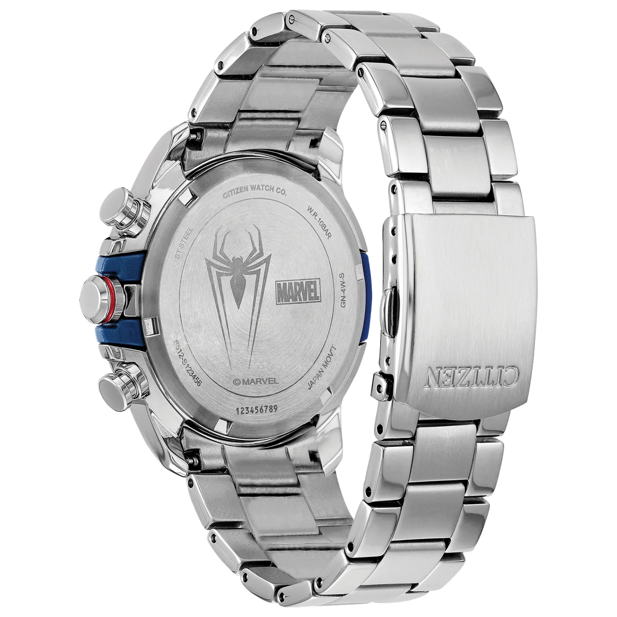 CA0429-53W Citizen Spider-Man Marvel Edition Eco-drive de hombre pulsera de acero inoxidable