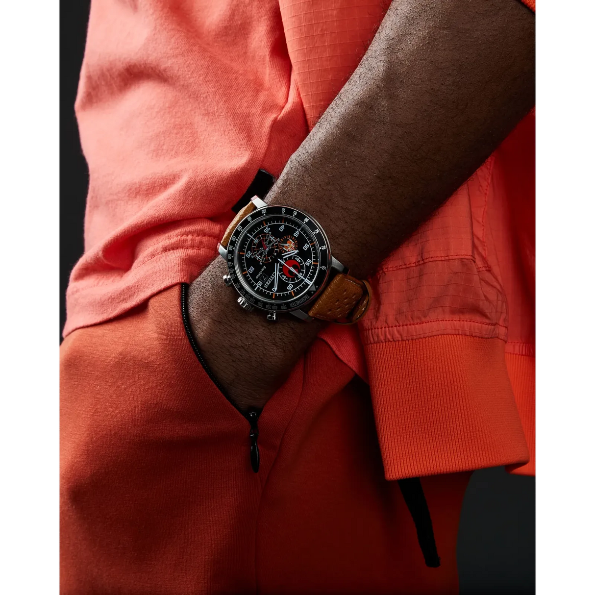 CA0761-06W Citizen Rebel Pilot Star Wars de caballero pulsera de cuero Eco-drive