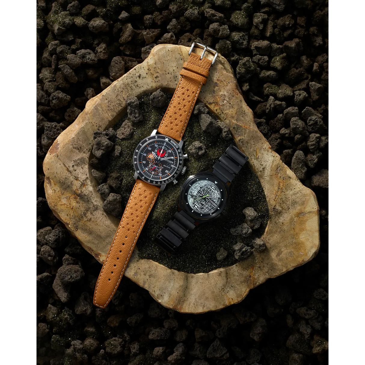 CA0761-06W Citizen Rebel Pilot Star Wars de caballero pulsera de cuero Eco-drive