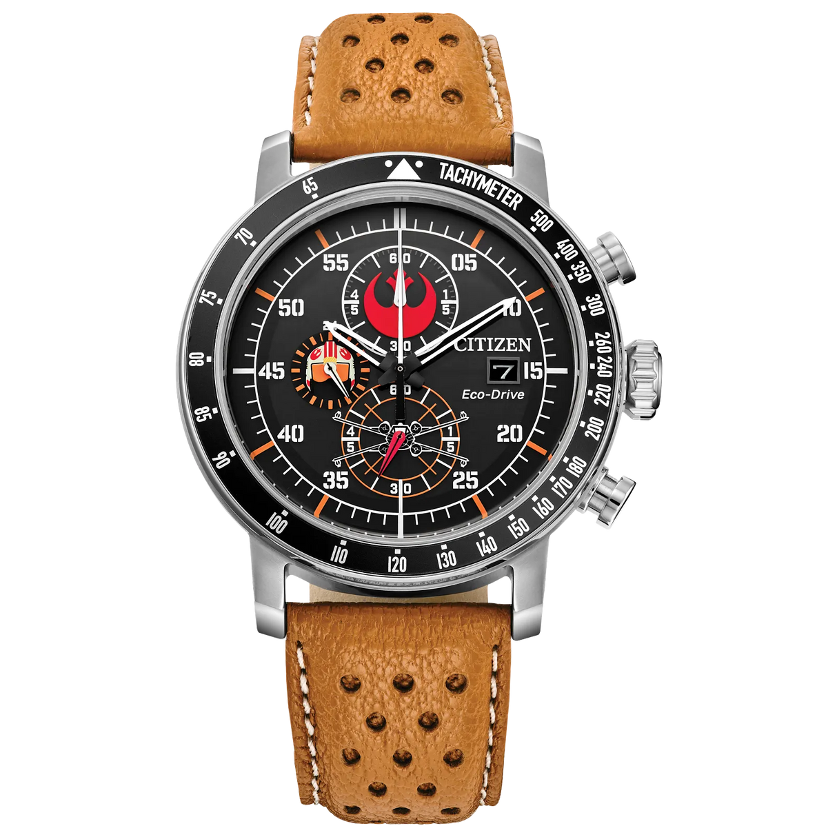 CA0761-06W Citizen Rebel Pilot Star Wars de caballero pulsera de cuero Eco-drive