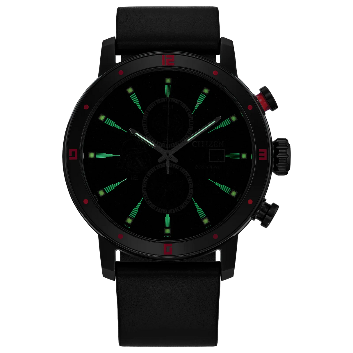 CA0769-04W Citizen Darth Vader Star Wars Eco-drive de hombre pulsera de cuero