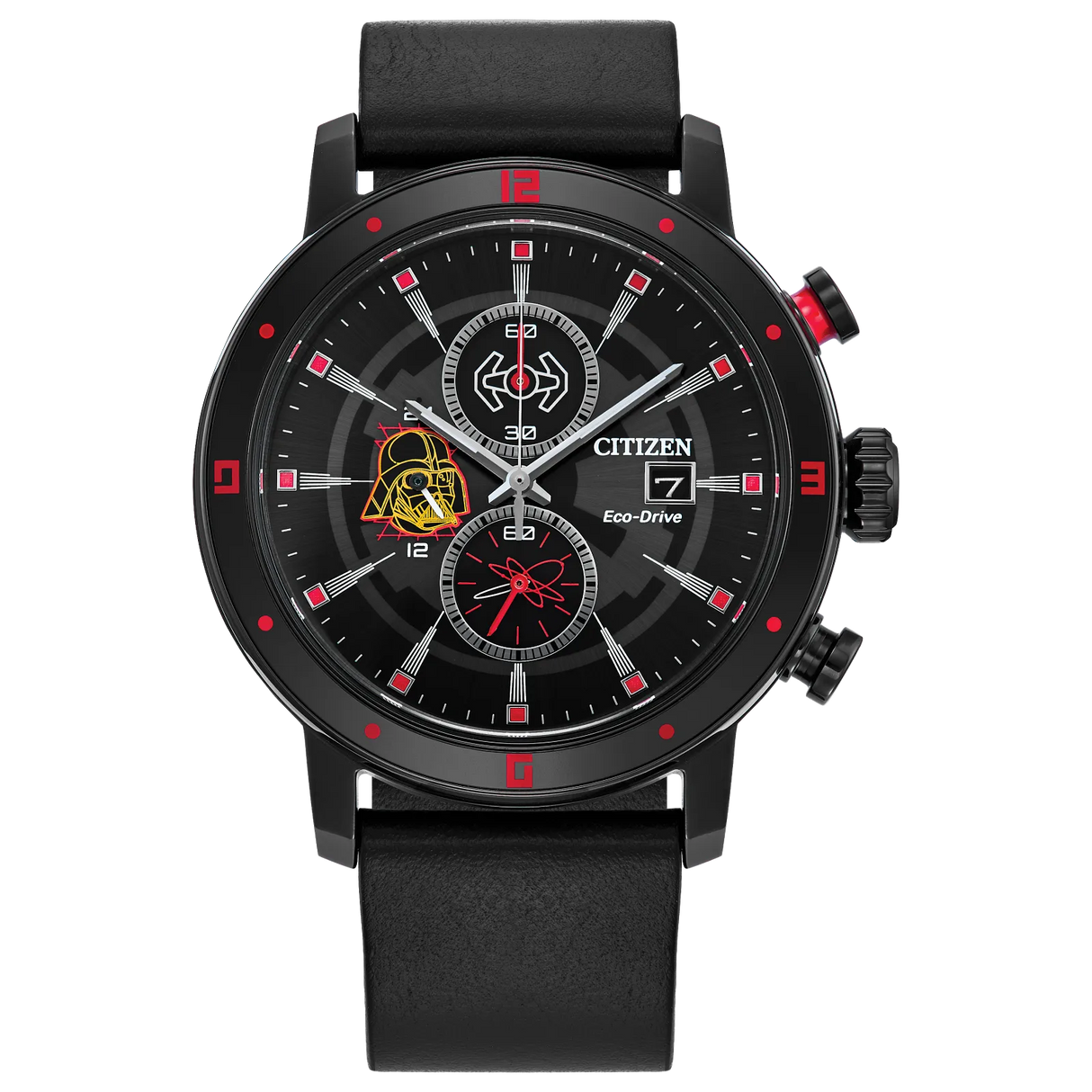 CA0769-04W Citizen Darth Vader Star Wars Eco-drive de hombre pulsera de cuero