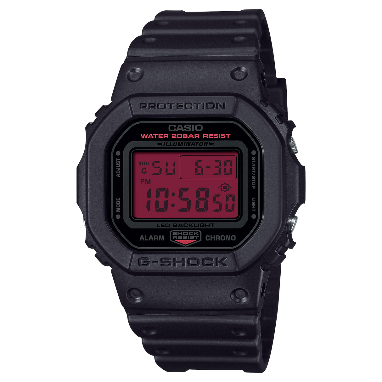 DW-5600BBR-1 Reloj G-Shock Unisex pulsera de caucho