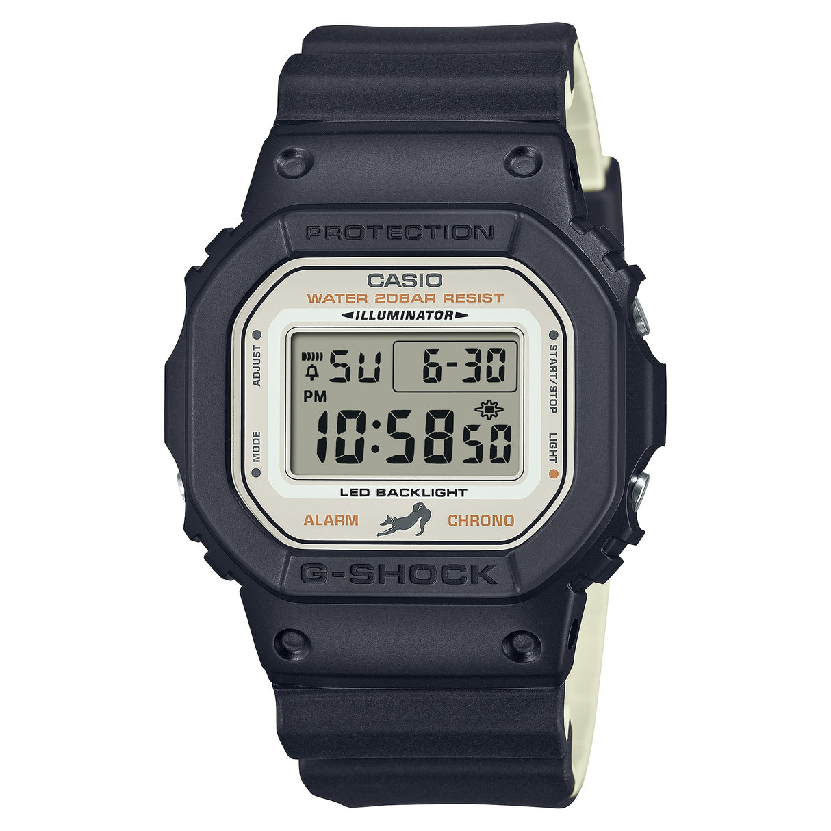 DW-5600SHB-1 G-shock reloj unisex pulsera de caucho