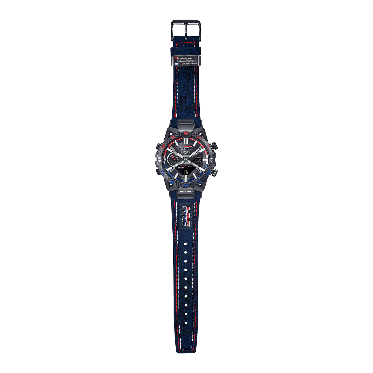 ECB-2000HR-1A Edifice reloj para hombre pulsera de tela Honda Racing, Bluetooth, cristal Zafiro