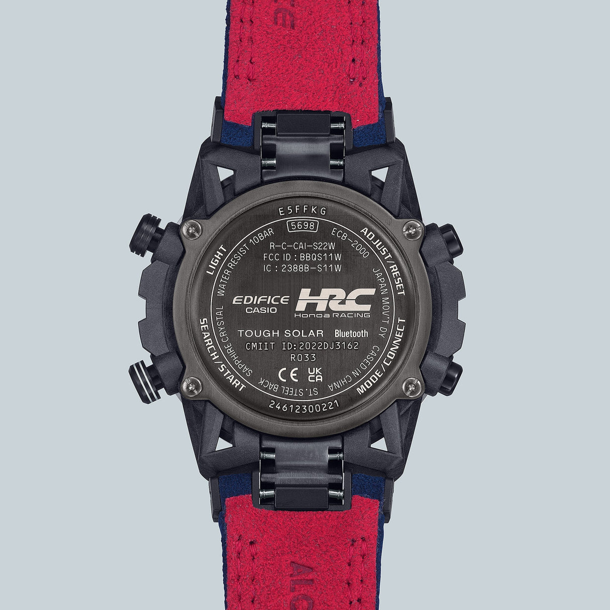 ECB-2000HR-1A Edifice reloj para hombre pulsera de tela Honda Racing, Bluetooth, cristal Zafiro