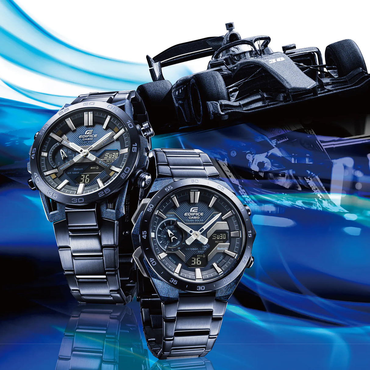 ECB-2200CB-2A Edifice Windflow Tough Solar Reloj para Hombre con Bluetooth