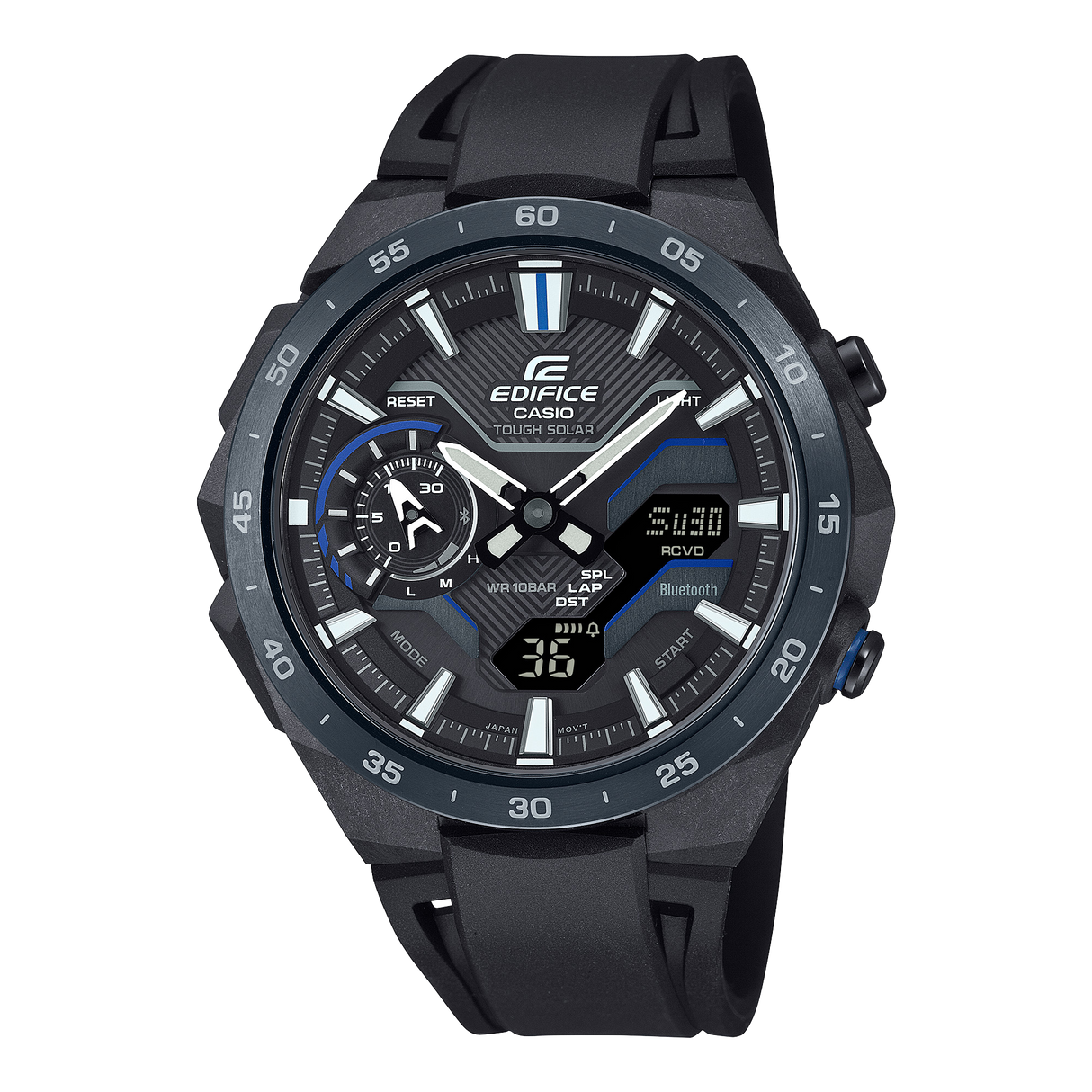ECB-2200PB-1A Reloj Edifice Windflow de hombre banda de silicona