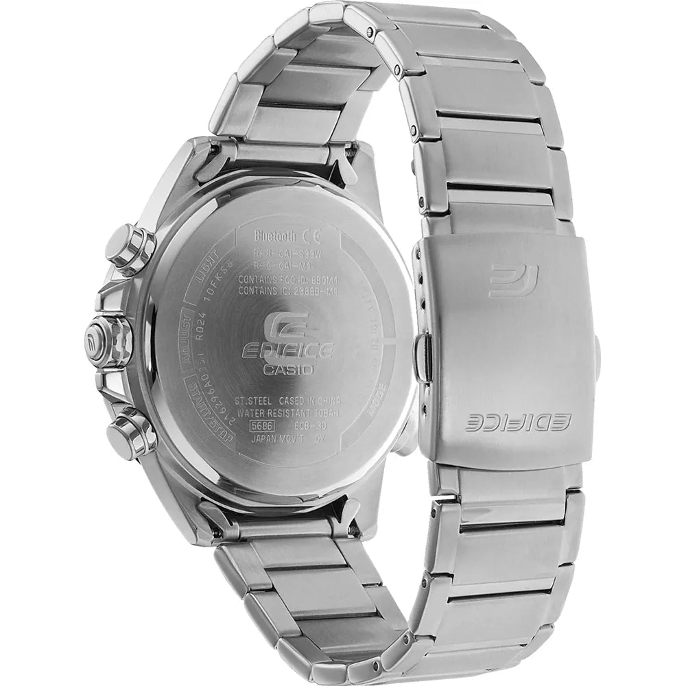 ECB-30DB-1A9 Edifice Reloj para caballero pulsera de metal con bluetooth