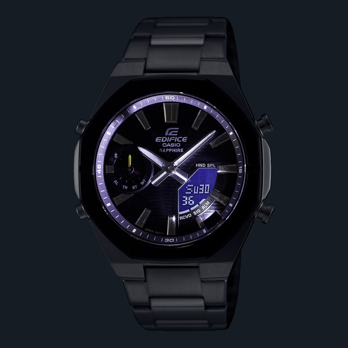 ECB-S10DB-1A Reloj Edifice Bluetooth de caballero pulsera de metal cristal zafiro