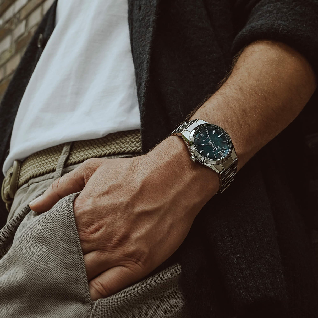 EFK-100D-2A Reloj Edifice de hombre automático banda de metal