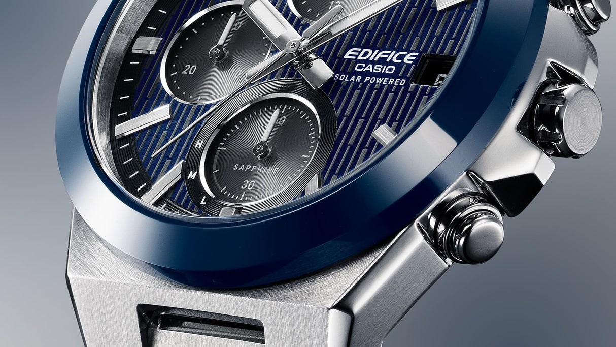 EFS-S650D-2A Reloj Edifice de hombre pulsera de metal cristal zafiro