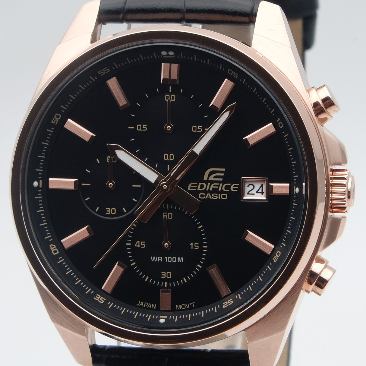 EFV-610ECL-1A Reloj Edifice de hombre pulsera de cuero 49 mm