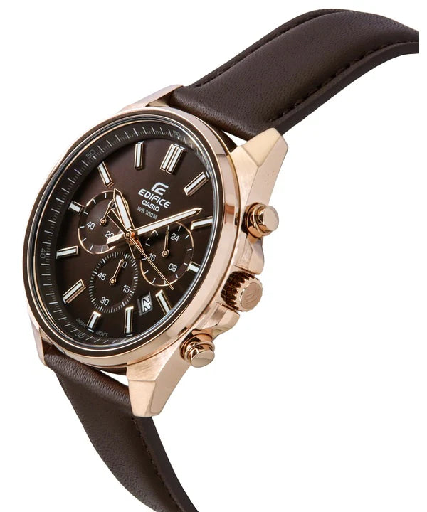 EFV-650CL-5AV Reloj Edifice de hombre pulsera de cuero