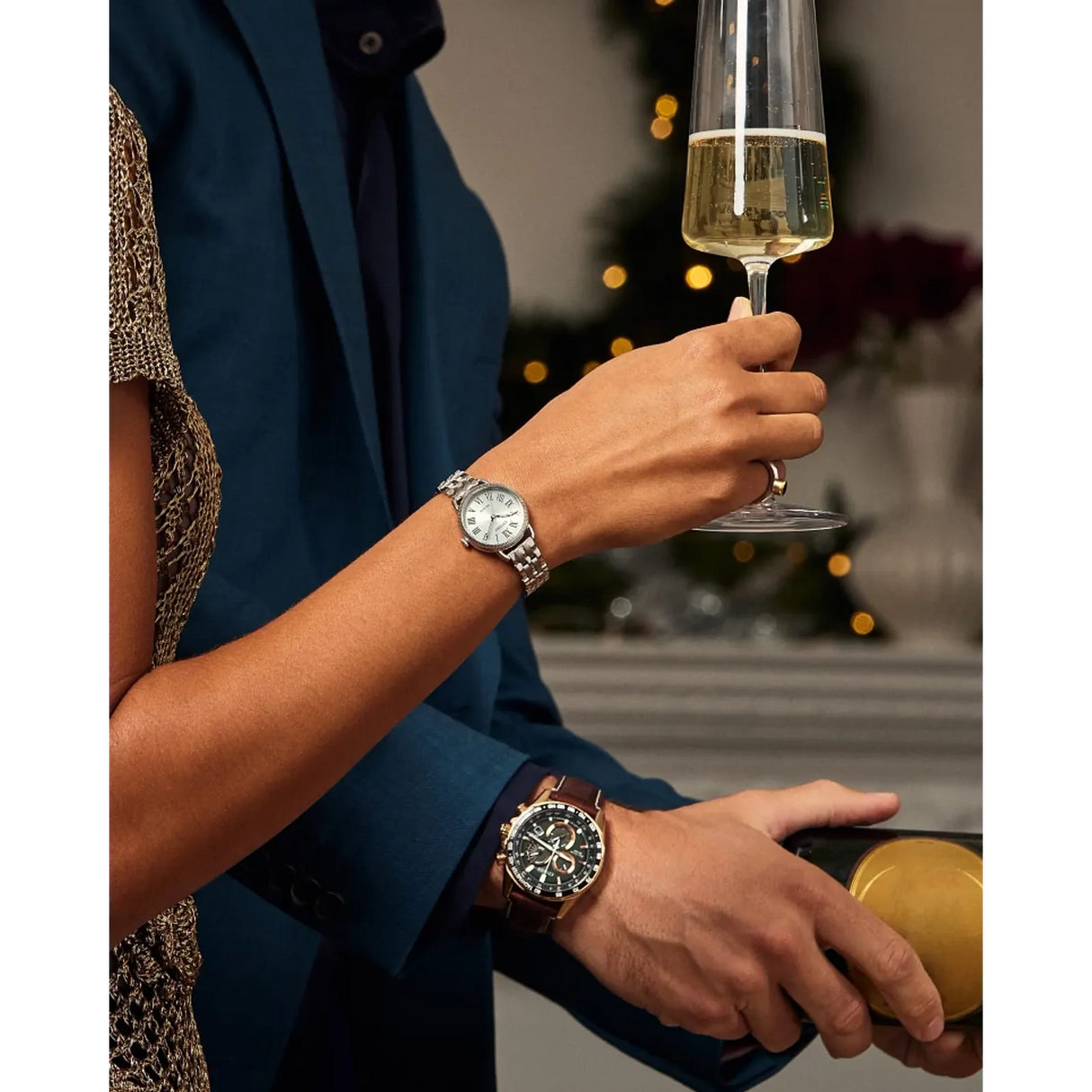 EM1050-56A Reloj de dama Citizen Coin Edge Eco-drive correa de acero inoxidable