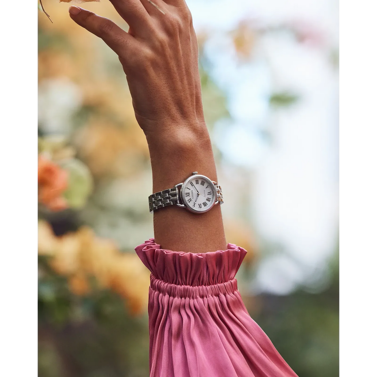 EM1050-56A Reloj de dama Citizen Coin Edge Eco-drive correa de acero inoxidable