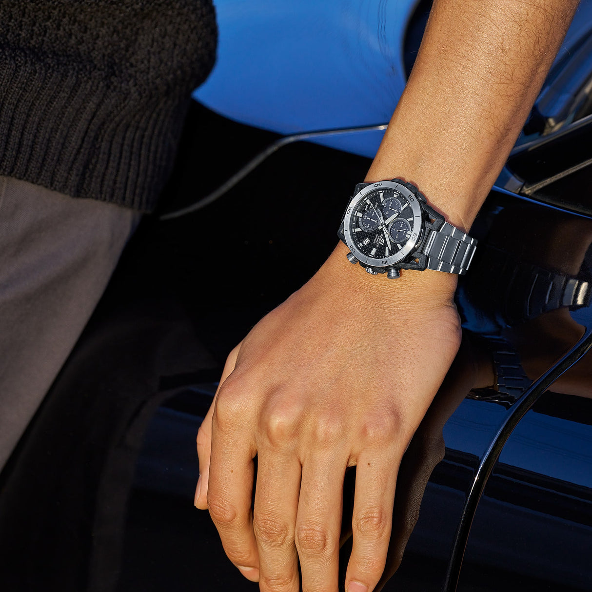 EQS-960D-1AV Edifice para caballero pulsera de metal