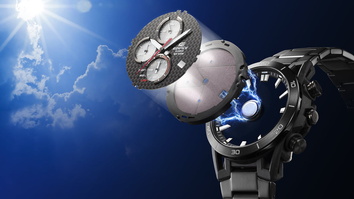 EQS-960D-1AV Edifice para caballero pulsera de metal