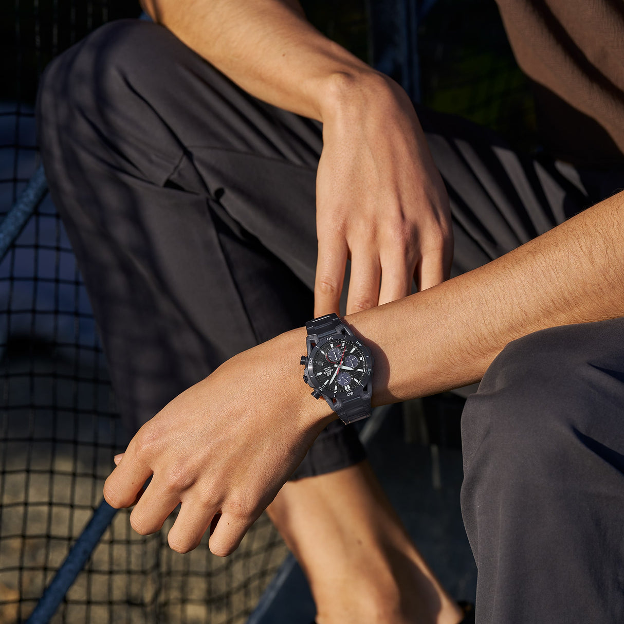 EQS-960DC-1AV Edifice para caballero correa de metal