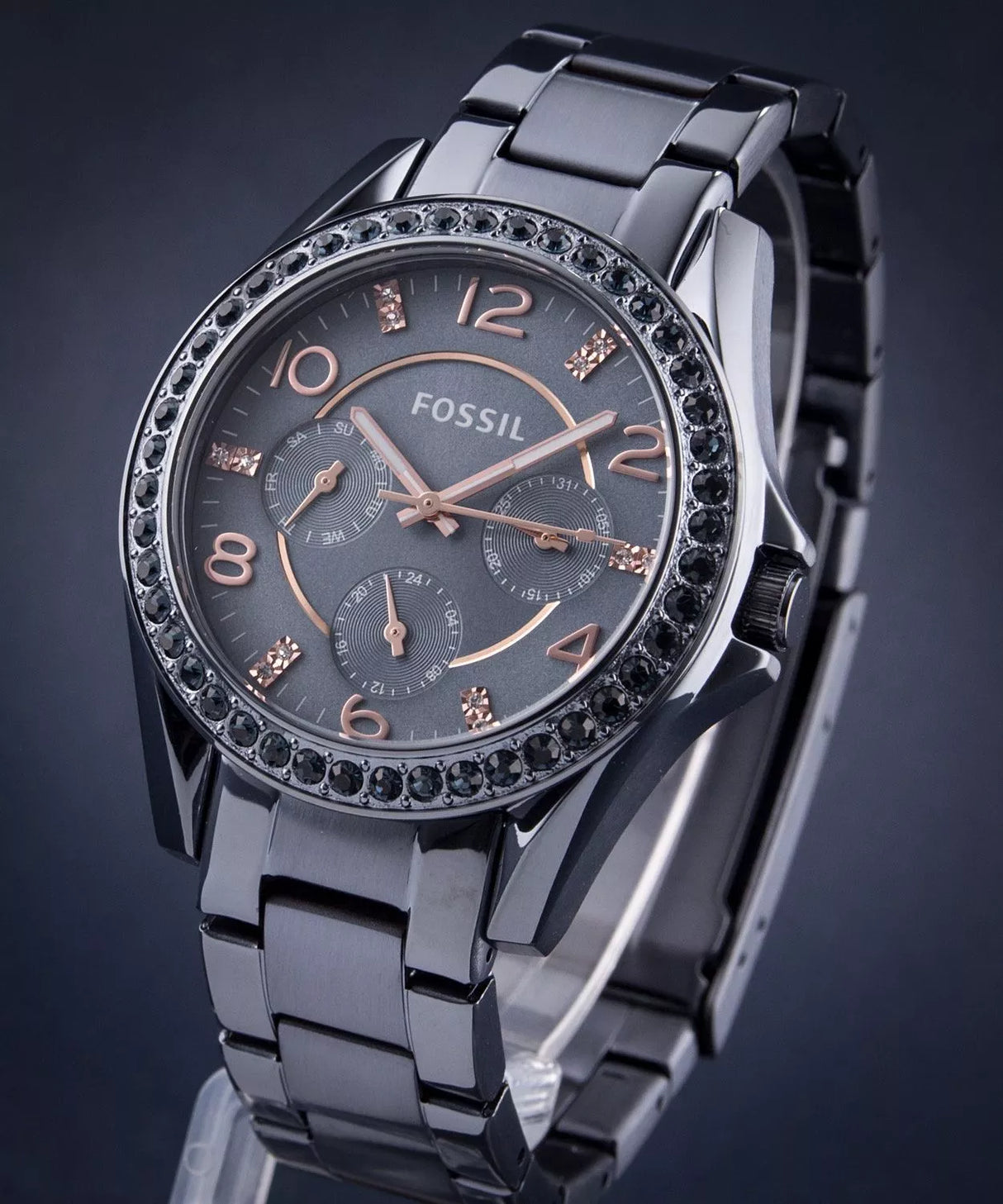 ES4294 Reloj Fossil Riley de mujer banda de acero inoxidable 38 mm