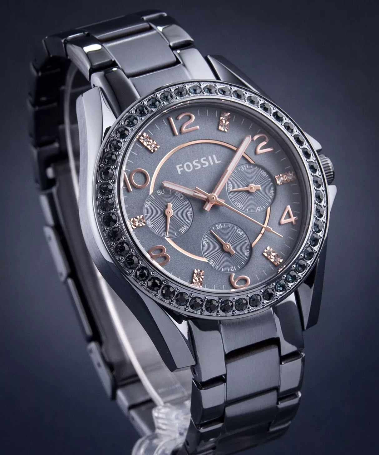 ES4294 Reloj Fossil Riley de mujer banda de acero inoxidable 38 mm