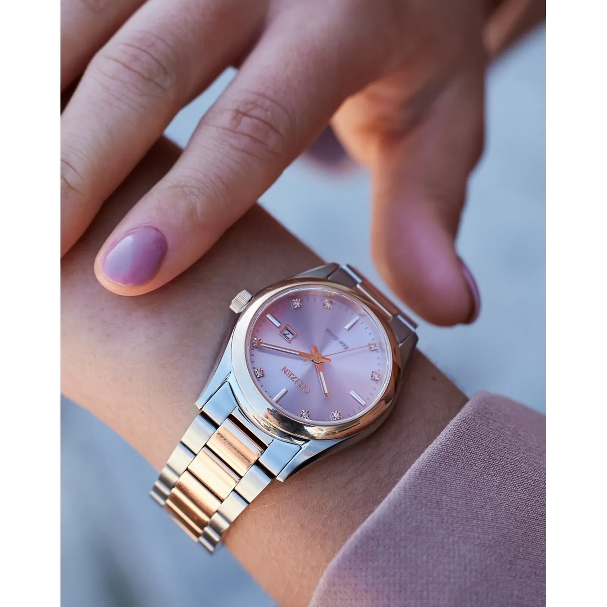 EW2706-58X Reloj Citizen Sport Luxury Eco-drive de mujer correa de acero inoxidable