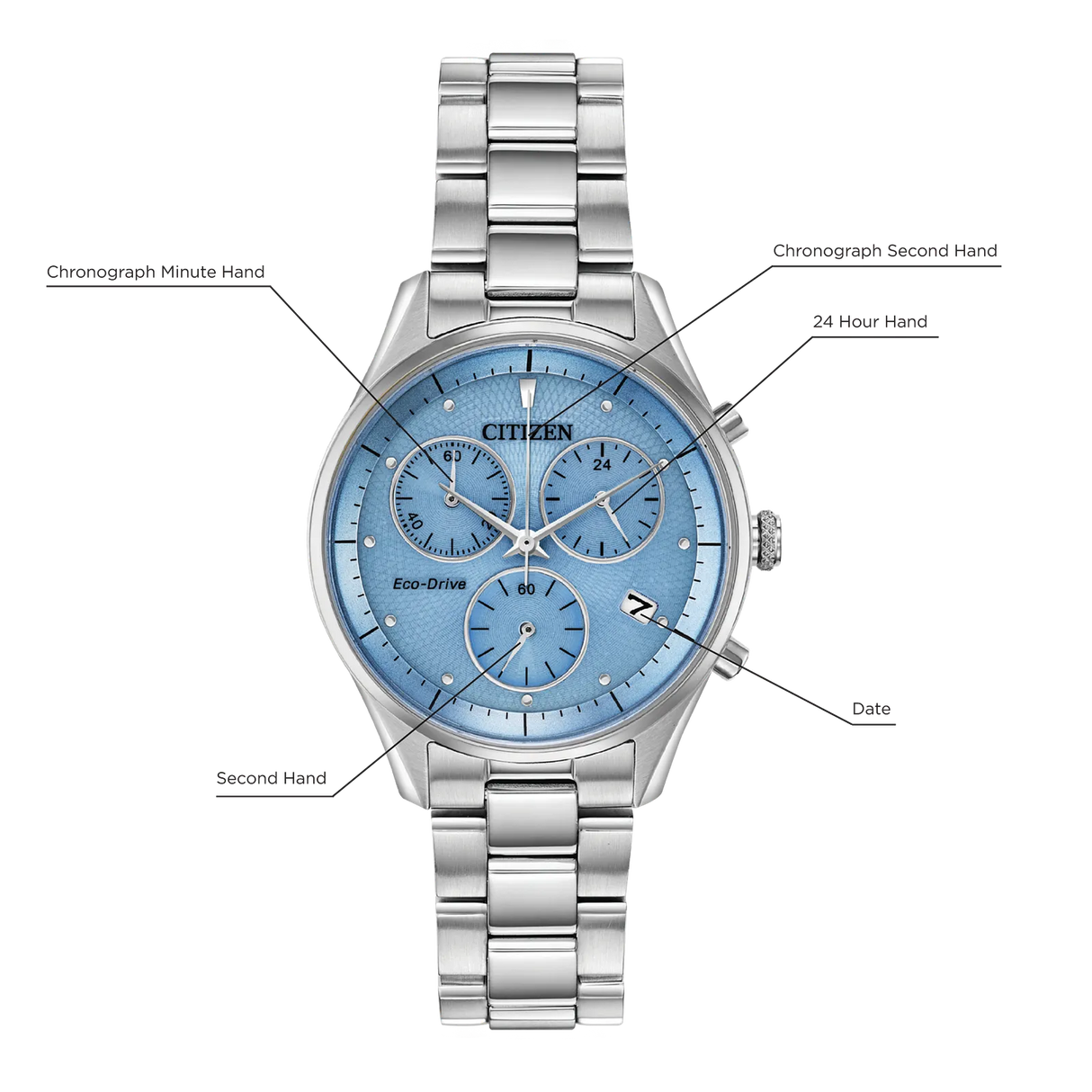 FB1440-57L Reloj Citizen Chandler Eco-drive de dama pulsera de metal 32 mm