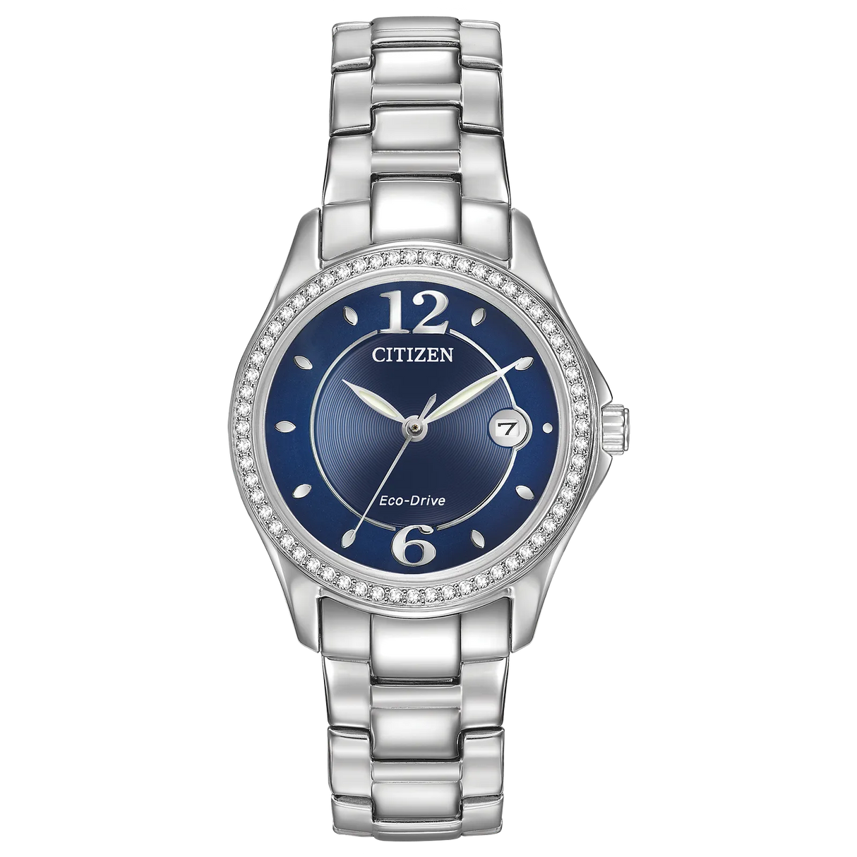 FE1140-86L Reloj Citizen Silhouette Cristales Eco-drive incrustados de dama pulsera de metal 30 mm