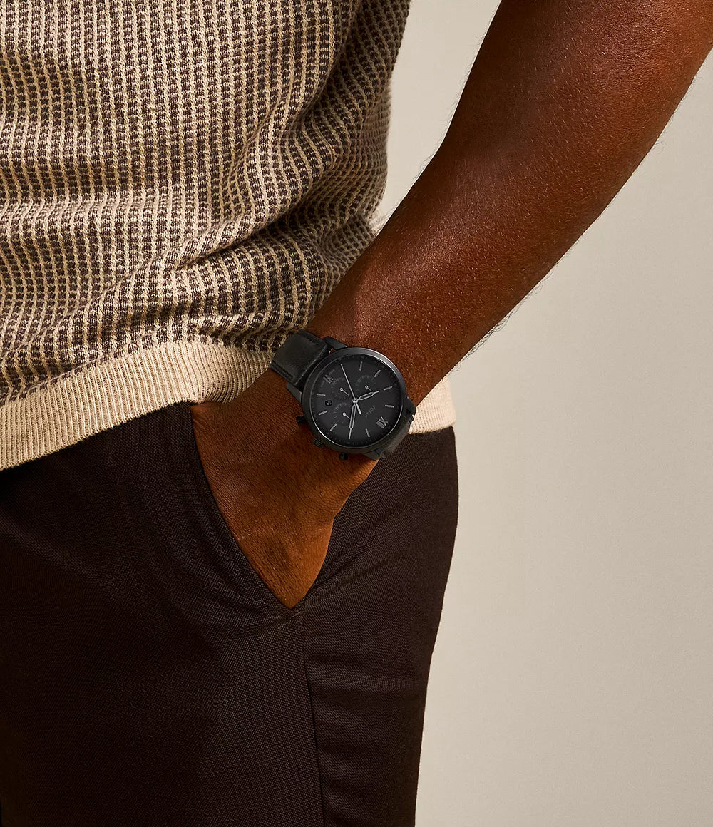 FS5503 Reloj Fossil Neutra de caballero correa de cuero 44mm