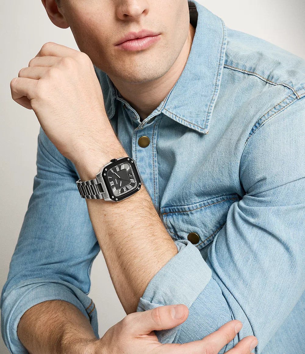 FS6122 Reloj Fossil Crosby de hombre banda de metal 42mm