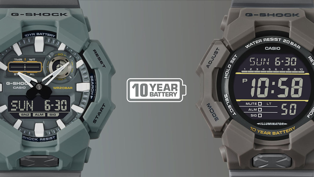 GA-010CE-2A Reloj G-Shock de hombre correa de tela 10 años de batería