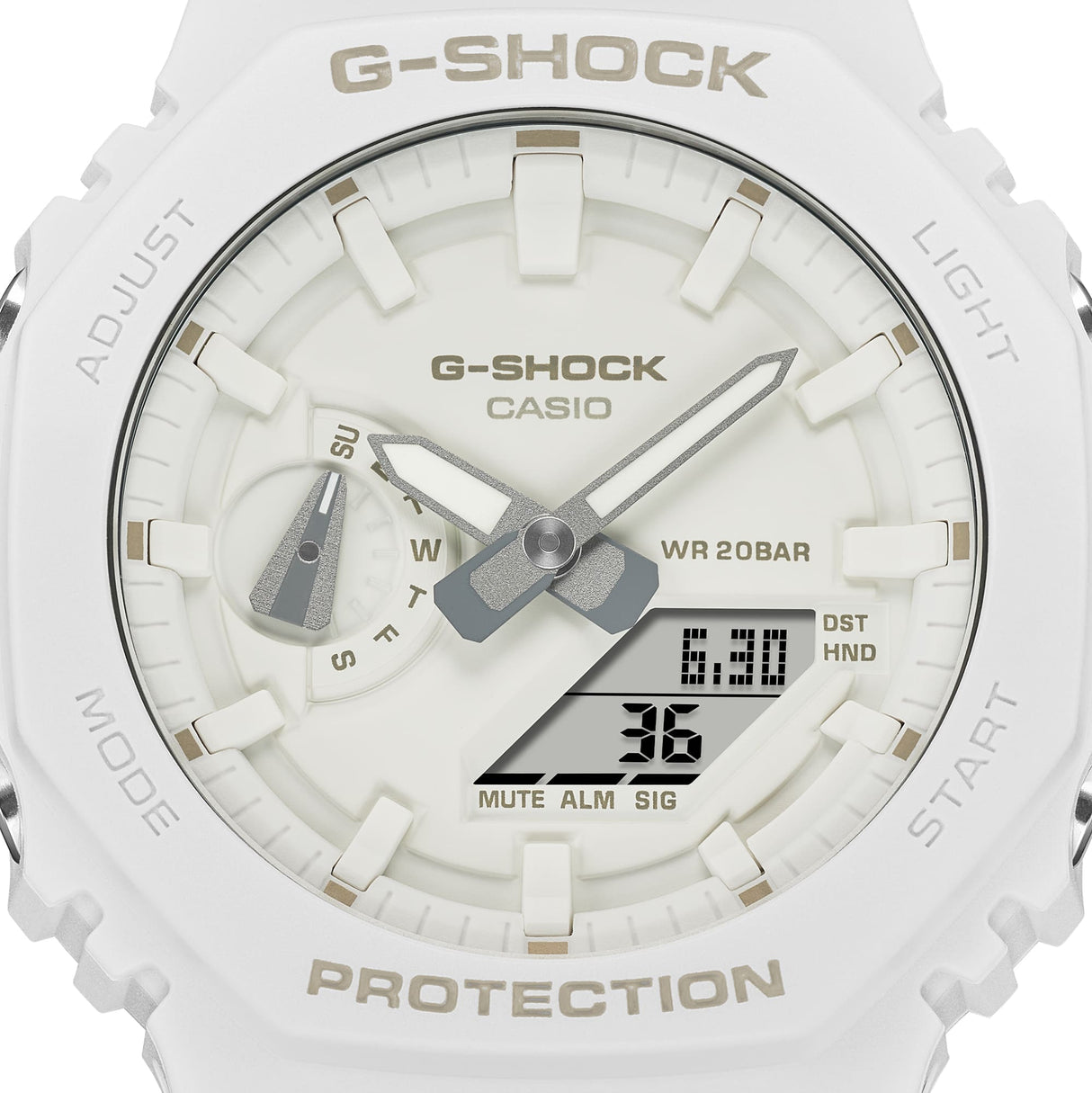 GA-2100-7A7 Reloj G-Shock Classic de hombre pulsera de resina doble hora 48 mm